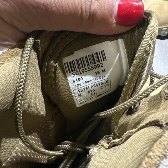 Rocky Sv2 Men Size 15 M Special Ops Military Combat Boot Coyote Brown Tan Steel - Picture 9 of 10